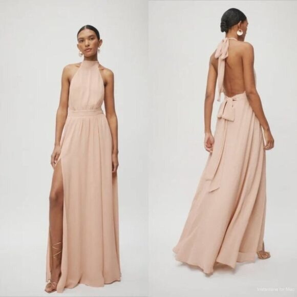 Reformation Andee Champagne Dress - Picture 1 of 7